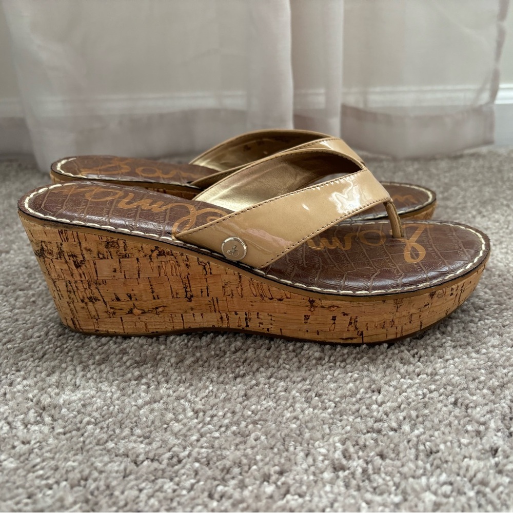 SAME EDELMAN THONG WEDGE SANDAL